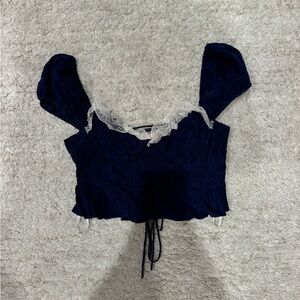 For love and lemons navy blue top